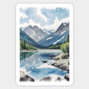 Majestic Peaks: A Glimpse of the Rocky Mountains Sticker